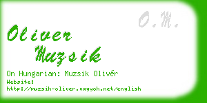 oliver muzsik business card